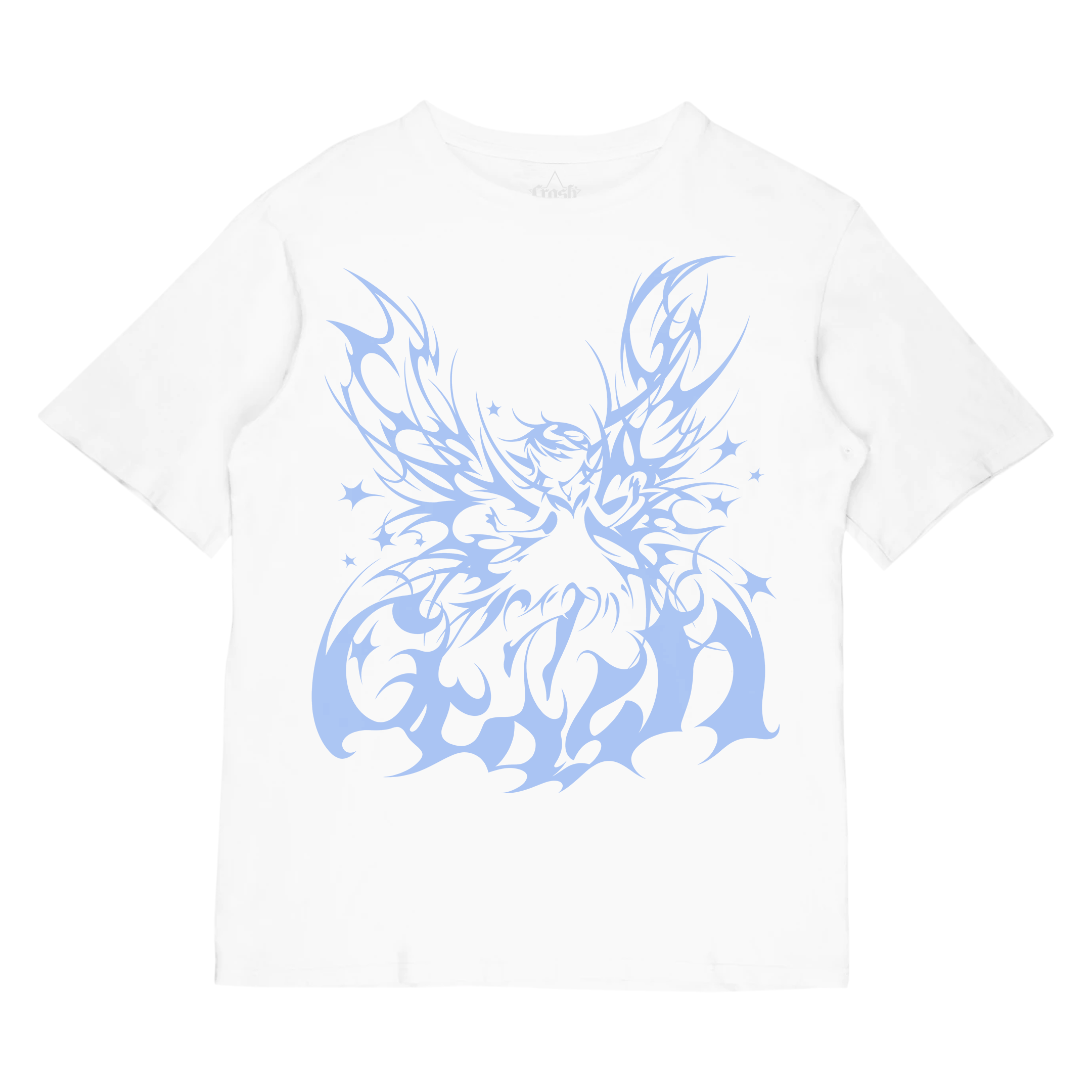 "ICE SPIRIT" TEE (WHITE + BLUE)